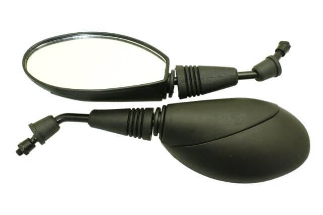 MotoTec Universal Parts Adjustable Black Mirror Set for Scooters, 108-43