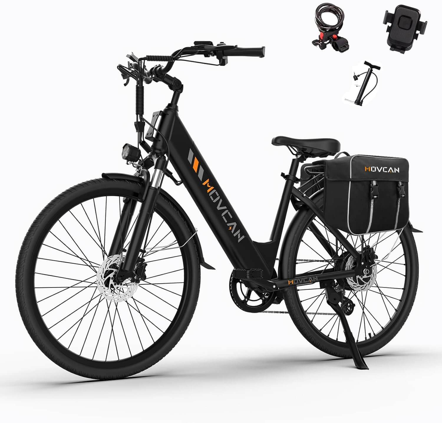 Movcan V80 Classic 1500W 48V 7 Speed City Cruiser Electric Bike