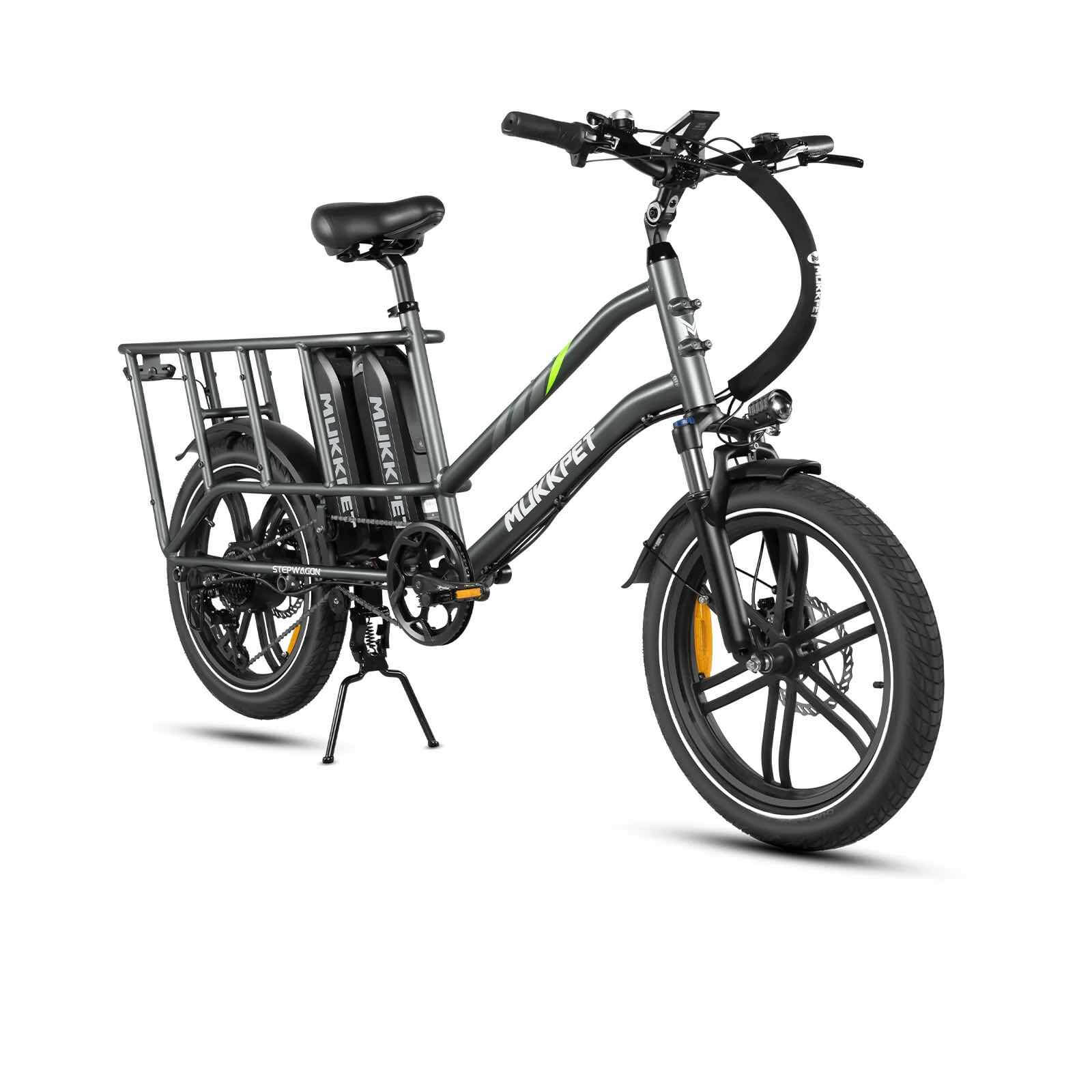 2025 Mukkpet STEPWAGON 750W 48V Dual Battery Cargo Front Suspension Electric Bike