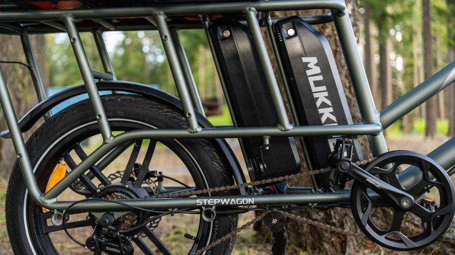 2025 Mukkpet STEPWAGON 750W 48V Dual Battery Cargo Front Suspension Electric Bike