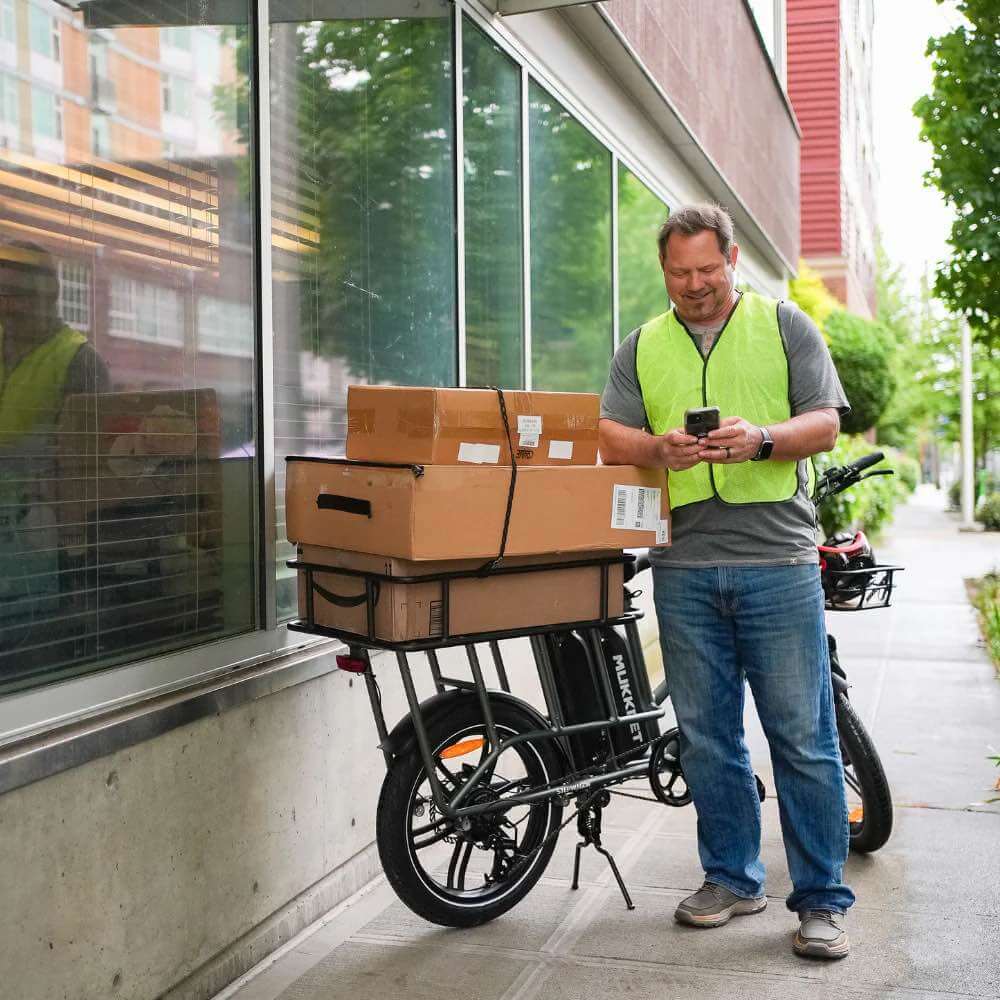 2025 Mukkpet STEPWAGON 750W 48V Dual Battery Cargo Front Suspension Electric Bike