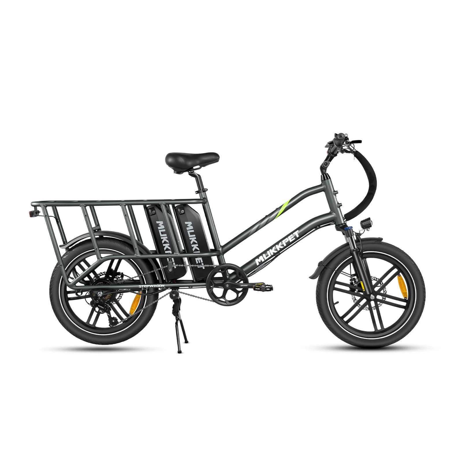 2025 Mukkpet STEPWAGON 750W 48V Dual Battery Cargo Front Suspension Electric Bike