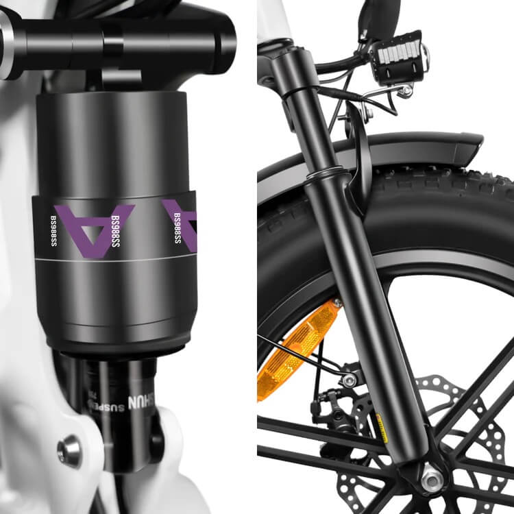 2024 Mukkpet TANK 750W 48V Suspension Folding Fat Tire Electric Bike