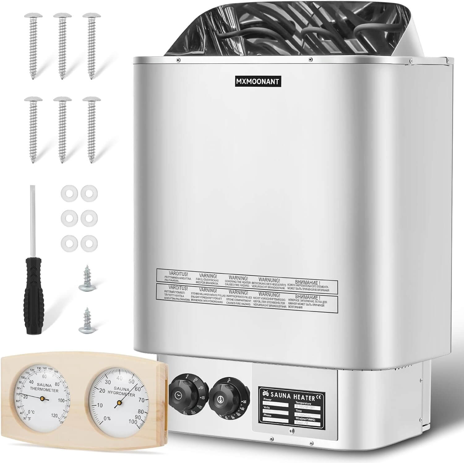 Mxmoonant 18.8" x 13.77" x 21.45" 220V Electric Sauna Heater