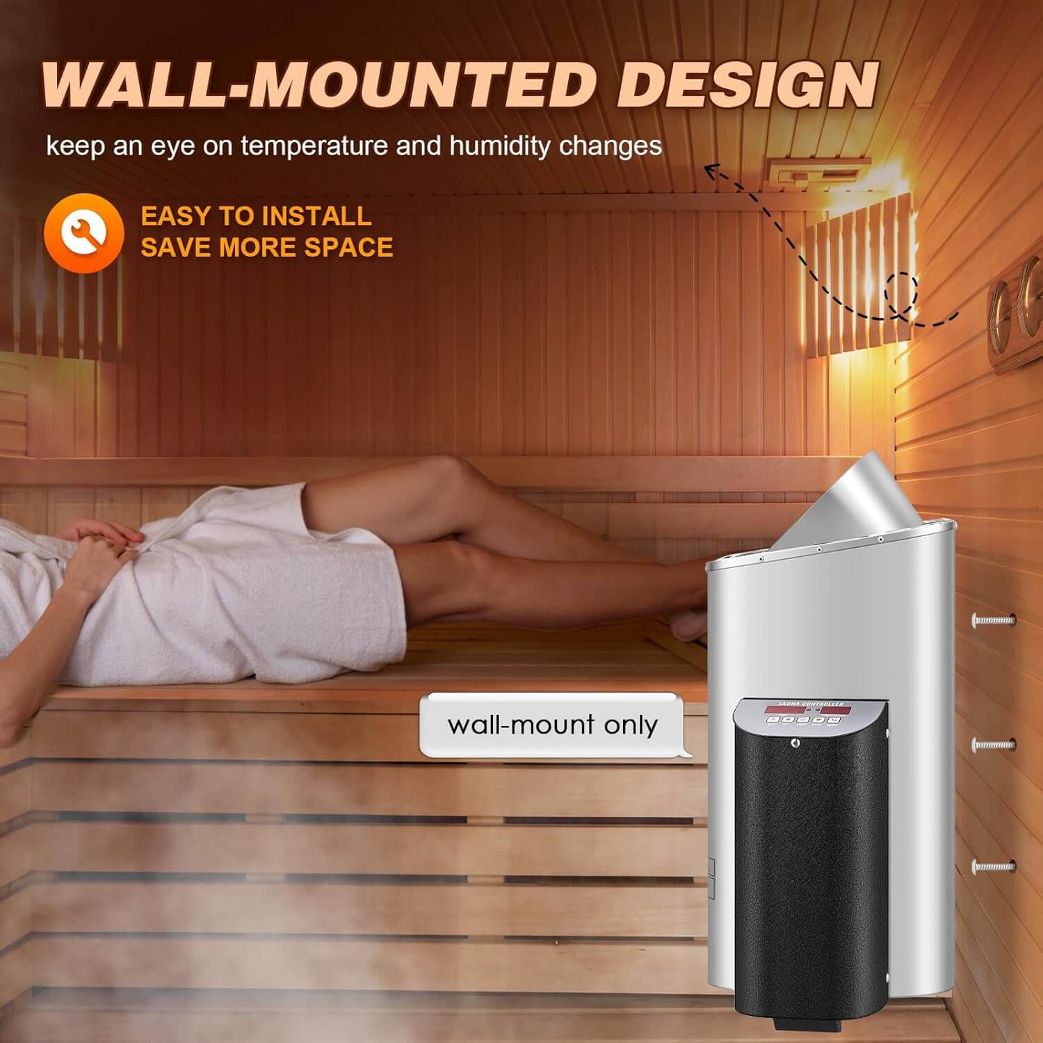Mxmoonant 18"x13"x21" 220V Electric Sauna Heater