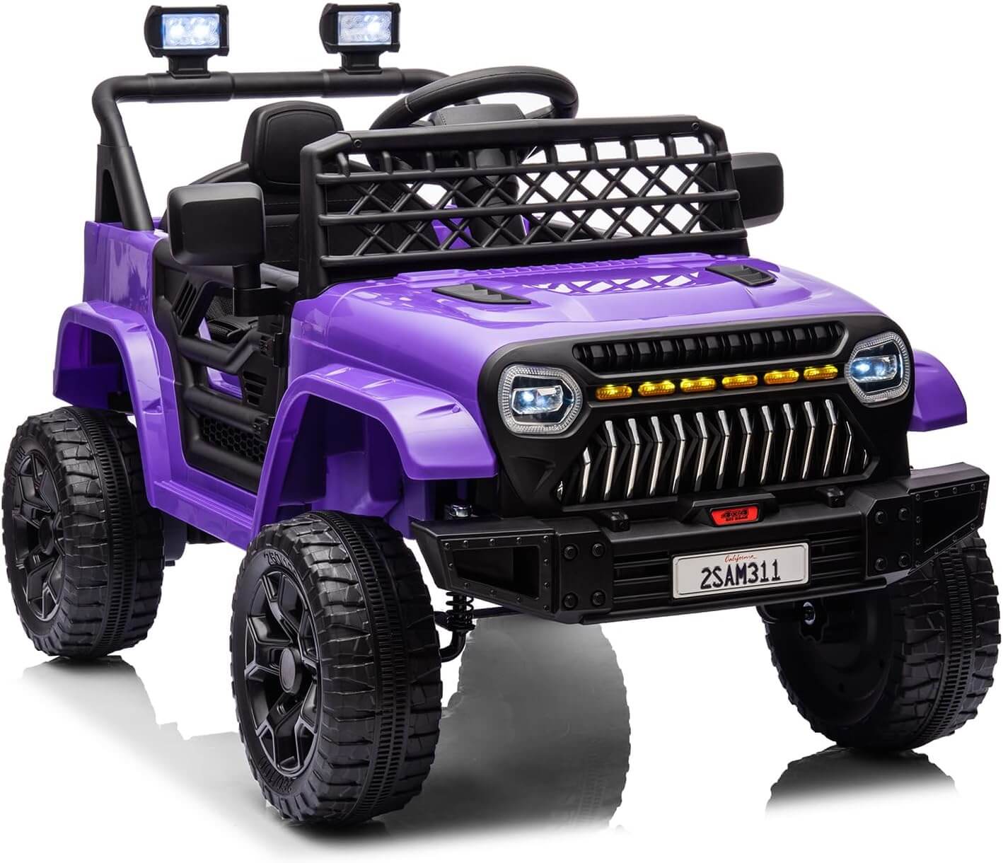 Nasitip 12V Kids' Electric Ride-On Truck, LED Lights, Remote Control