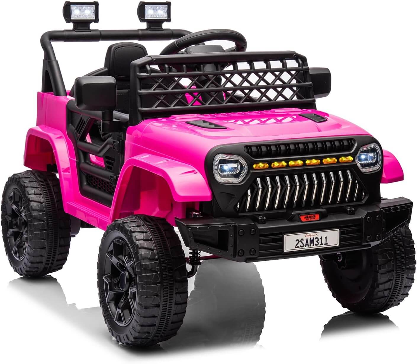 Nasitip 12V Kids' Electric Ride-On Truck, LED Lights, Remote Control