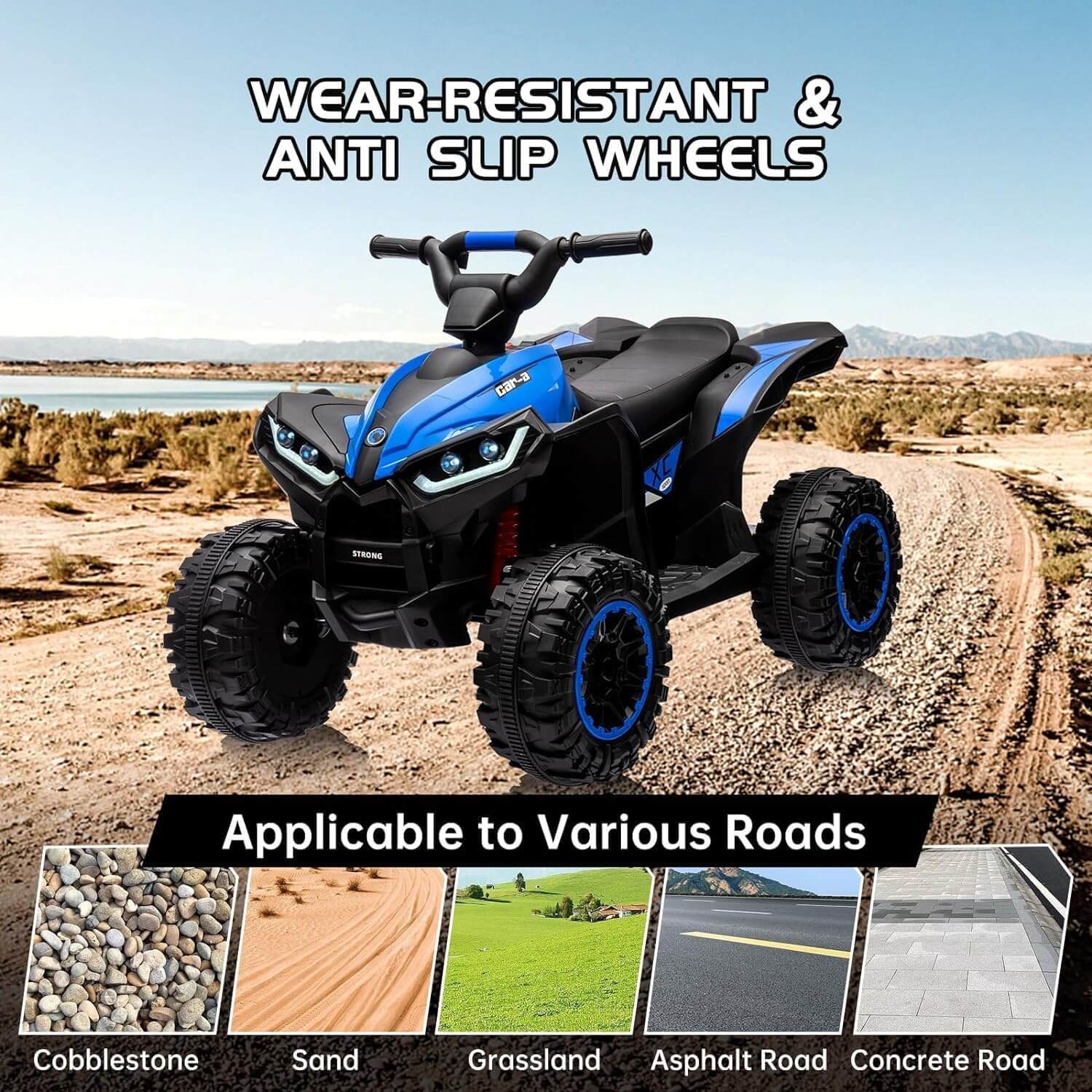 Nasitip 12V Kids' Ride-On Electric All-Terrain Vehicle ATV