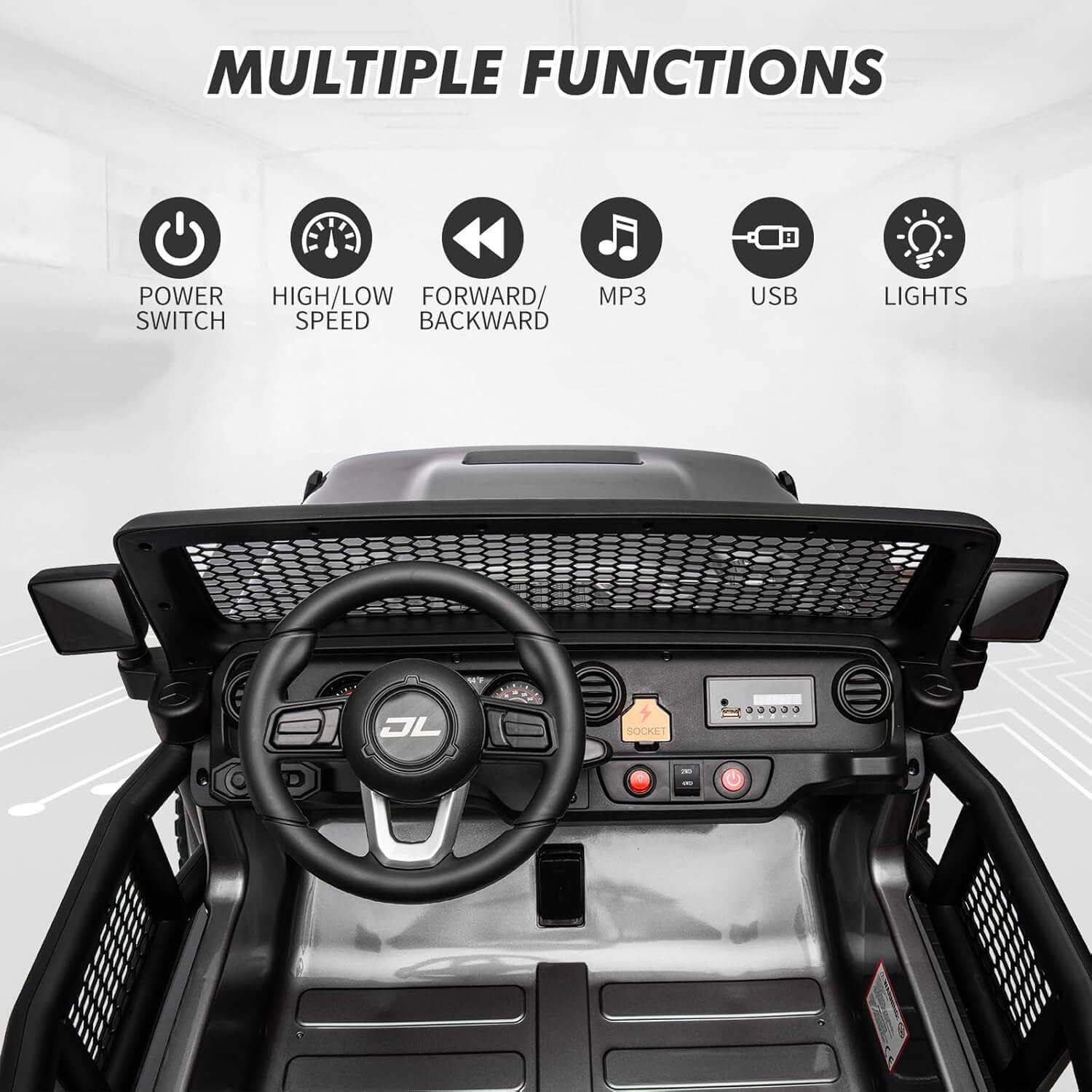 Nasitip 2 Seater 4 Wheeler Suspension Kids' Ride-On Car