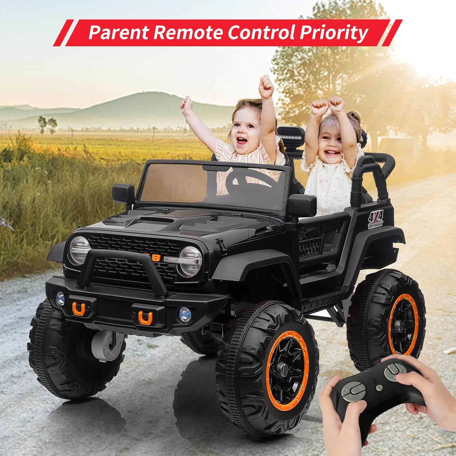 Nasitip 24V 2 Seater 4WD Kids' Electric Ride-On Car