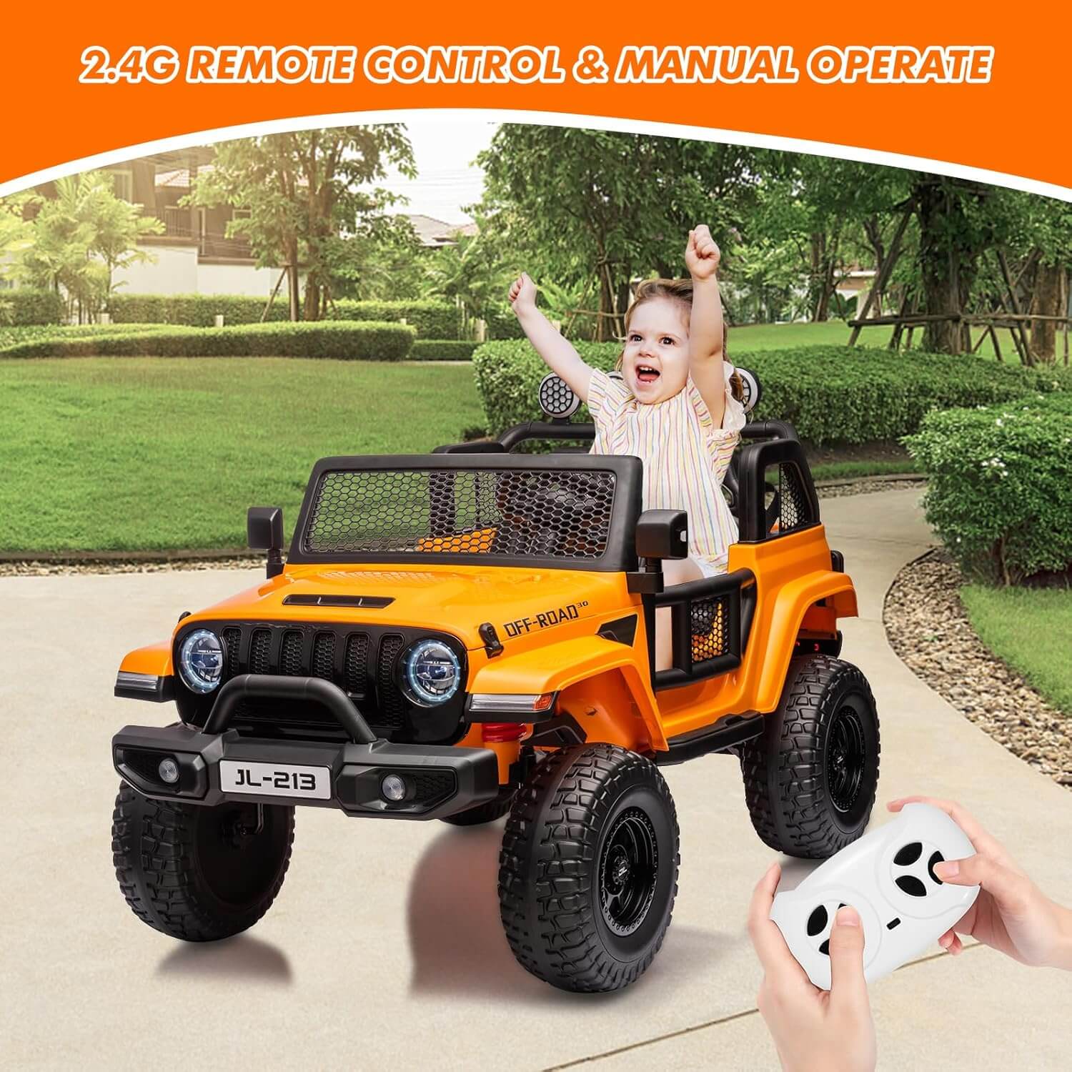 Nasitip 24V 2WD/4WD Switchable 4 Wheeler Suspension Kids' Electric Ride-On Car