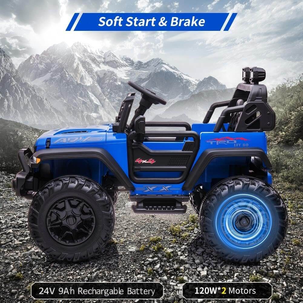 Nasitip 24V 2x120W XL Wheels 2 Seater Kids' Electric Ride-On Car