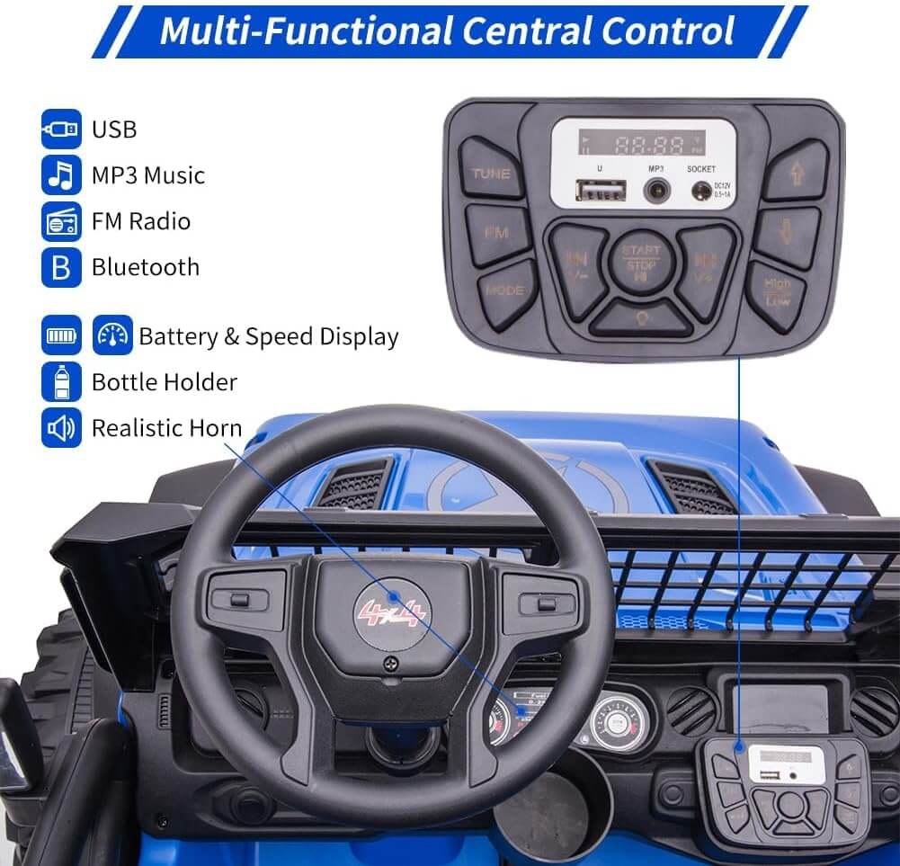 Nasitip 24V 2x120W XL Wheels 2 Seater Kids' Electric Ride-On Car