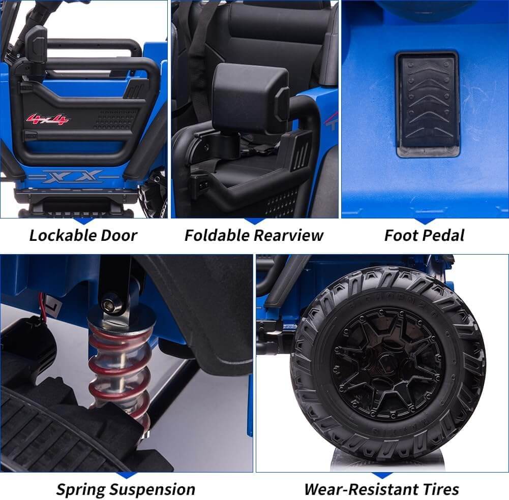 Nasitip 24V 2x120W XL Wheels 2 Seater Kids' Electric Ride-On Car