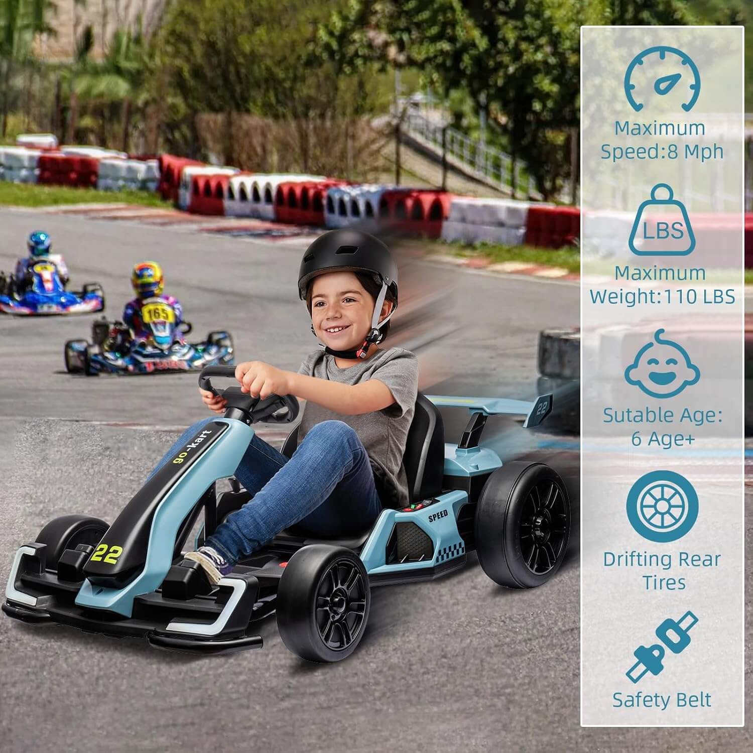 Nasitip 24V 300W Electric Pedal Go-Kart