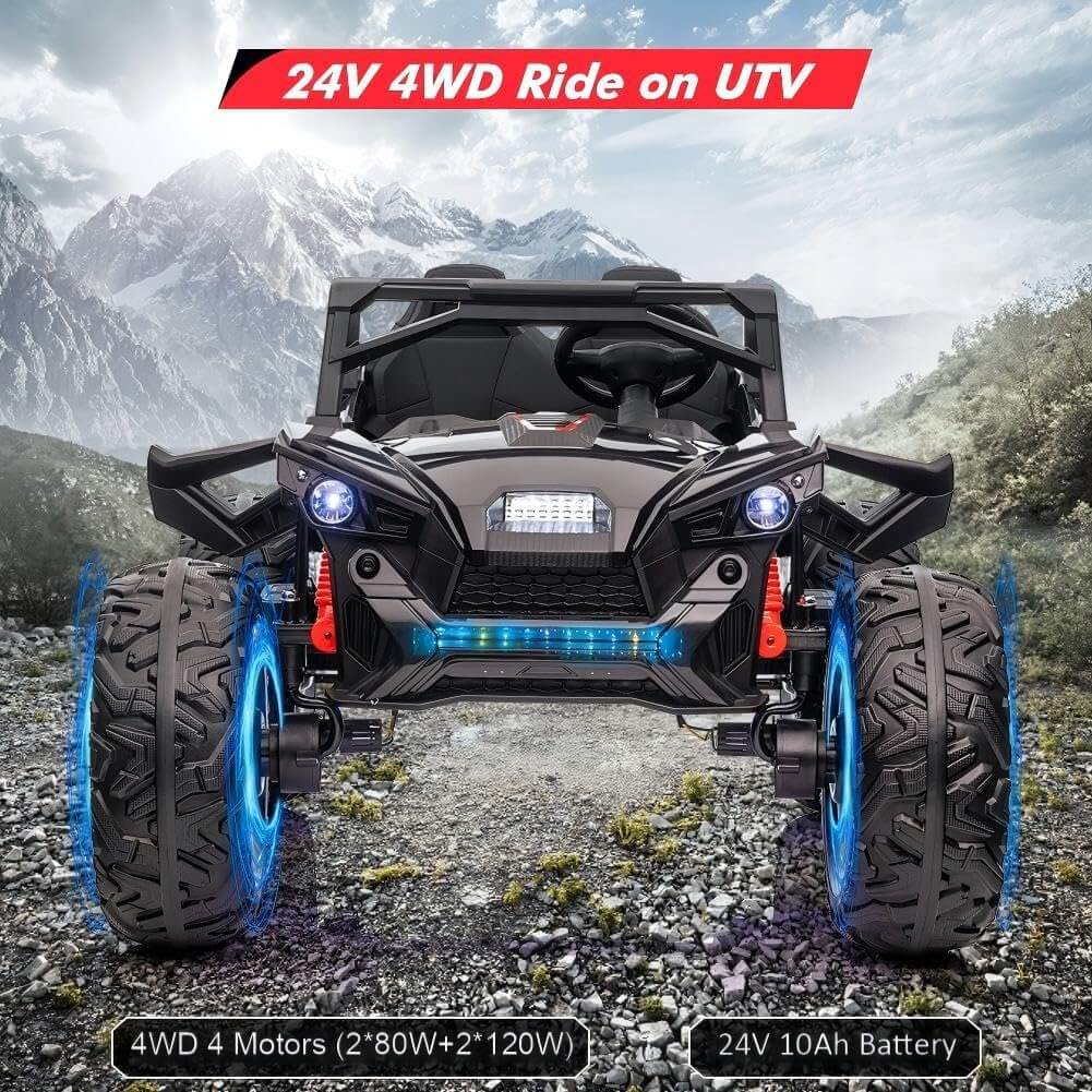 Nasitip 24V 4WD 2 Seater Extra Large EVA Wheels Kids' Ride-On UTV Car