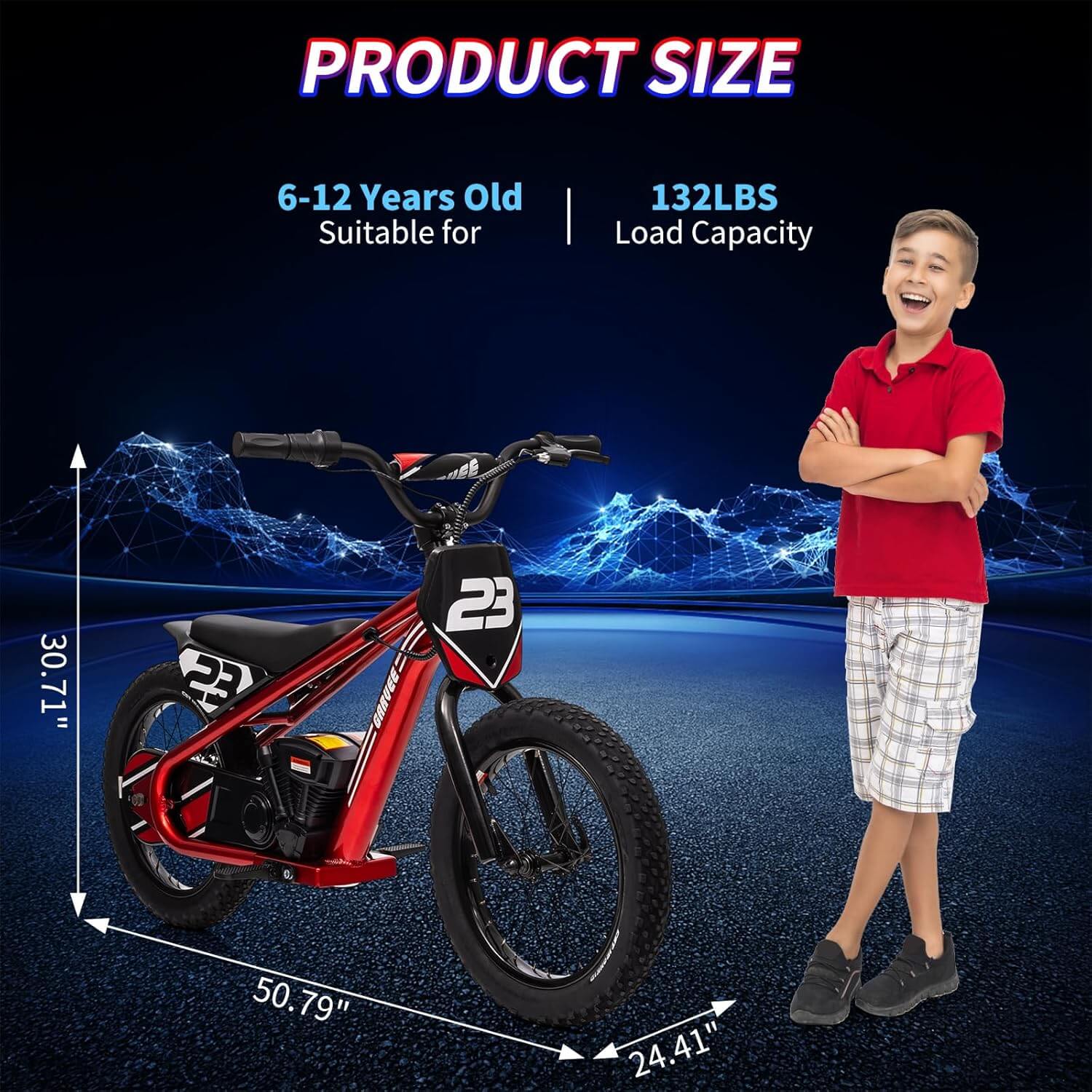 Nasitip 250W 24V 3 Speed Kids' Electric Balance Bike