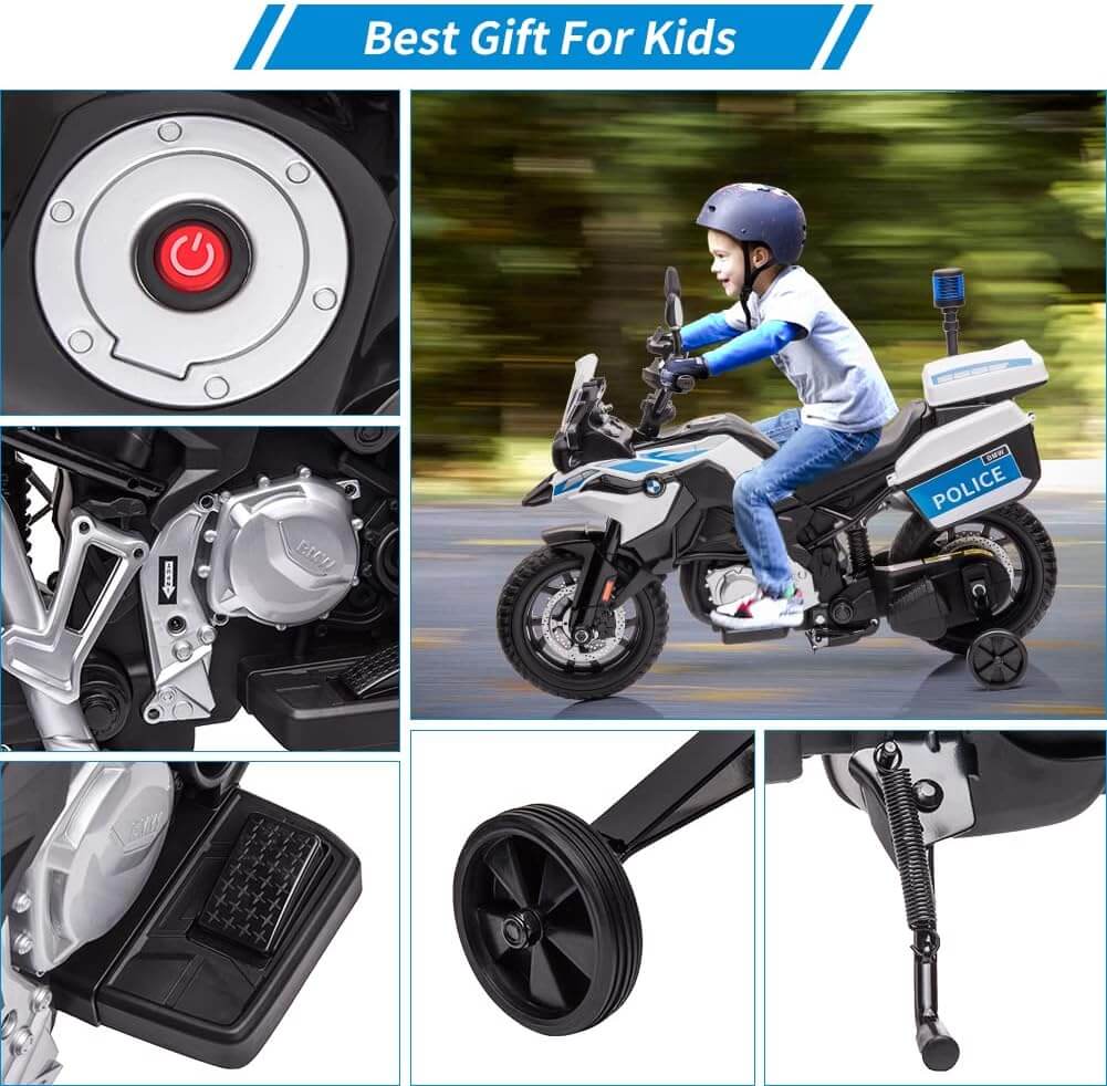 Nasitip BMW Licensed Police Kids Electric Ride-On Motorcycle