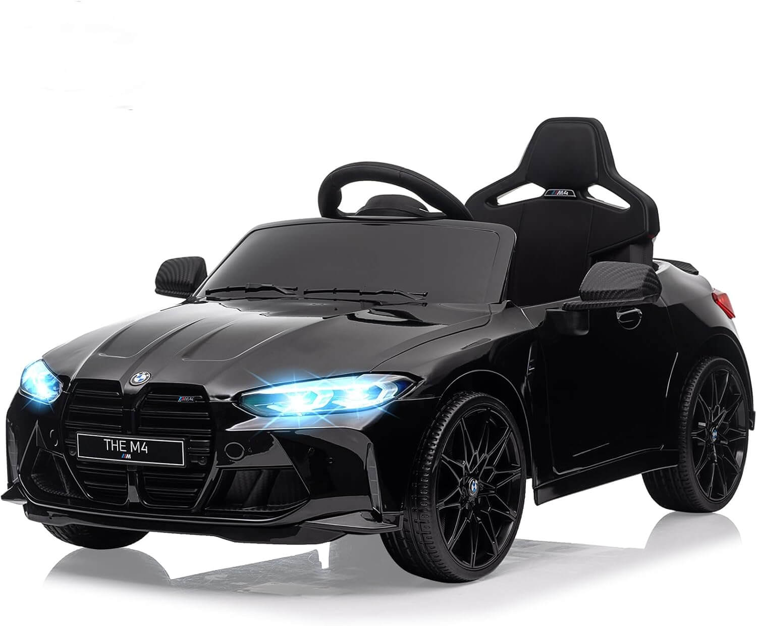 Nasitip BMW M4 Licensed Kids' Electric Ride-On Car, Double Doors, Remote Control