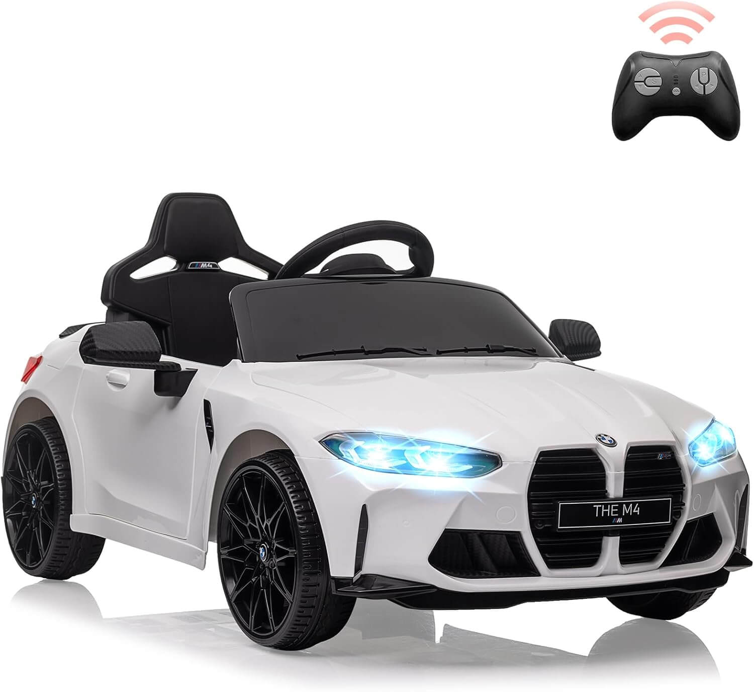 Nasitip BMW M4 Licensed Kids' Electric Ride-On Car, Double Doors, Remote Control