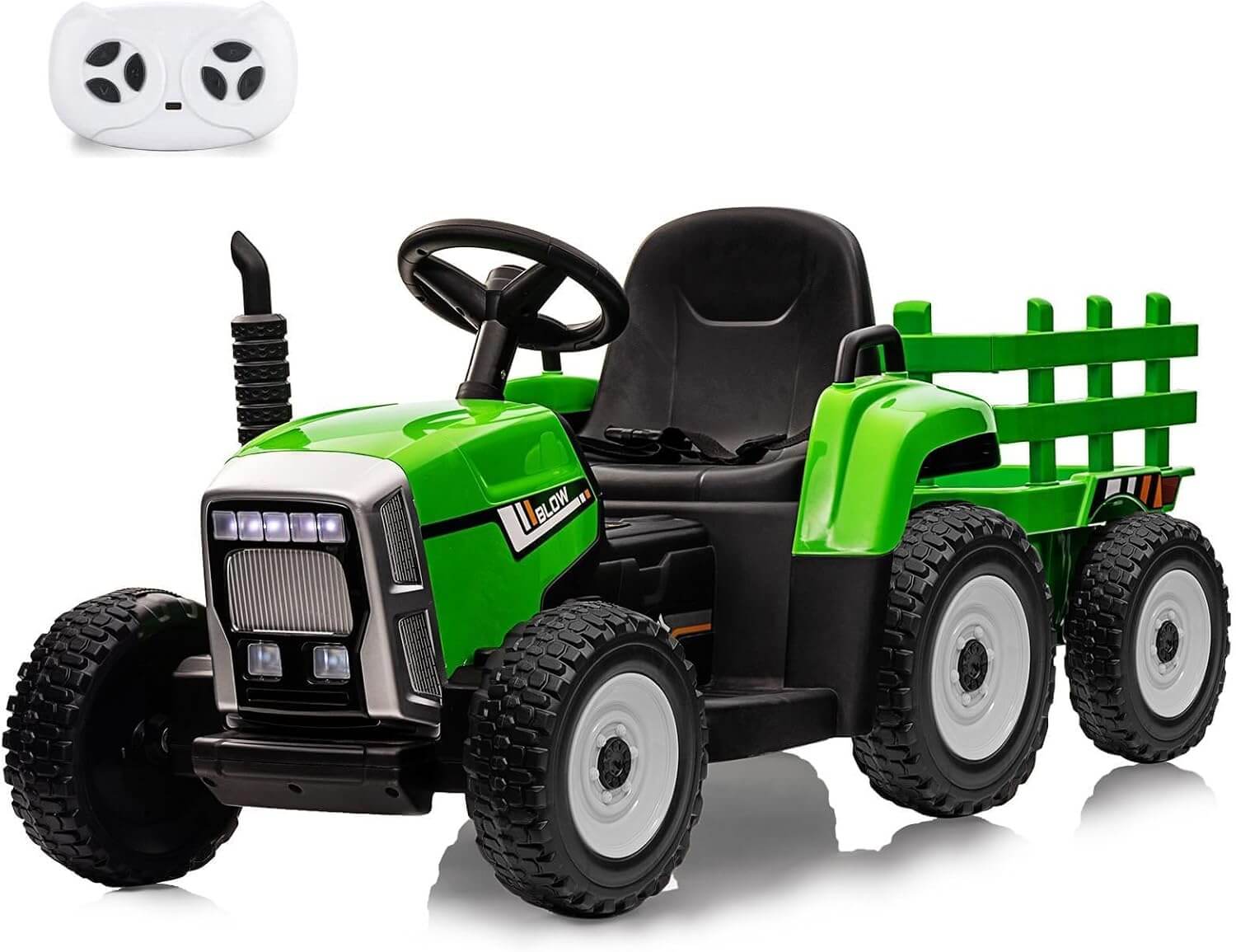 Nasitip Battery Powered Kids' Ride-On Tractor with Trailer