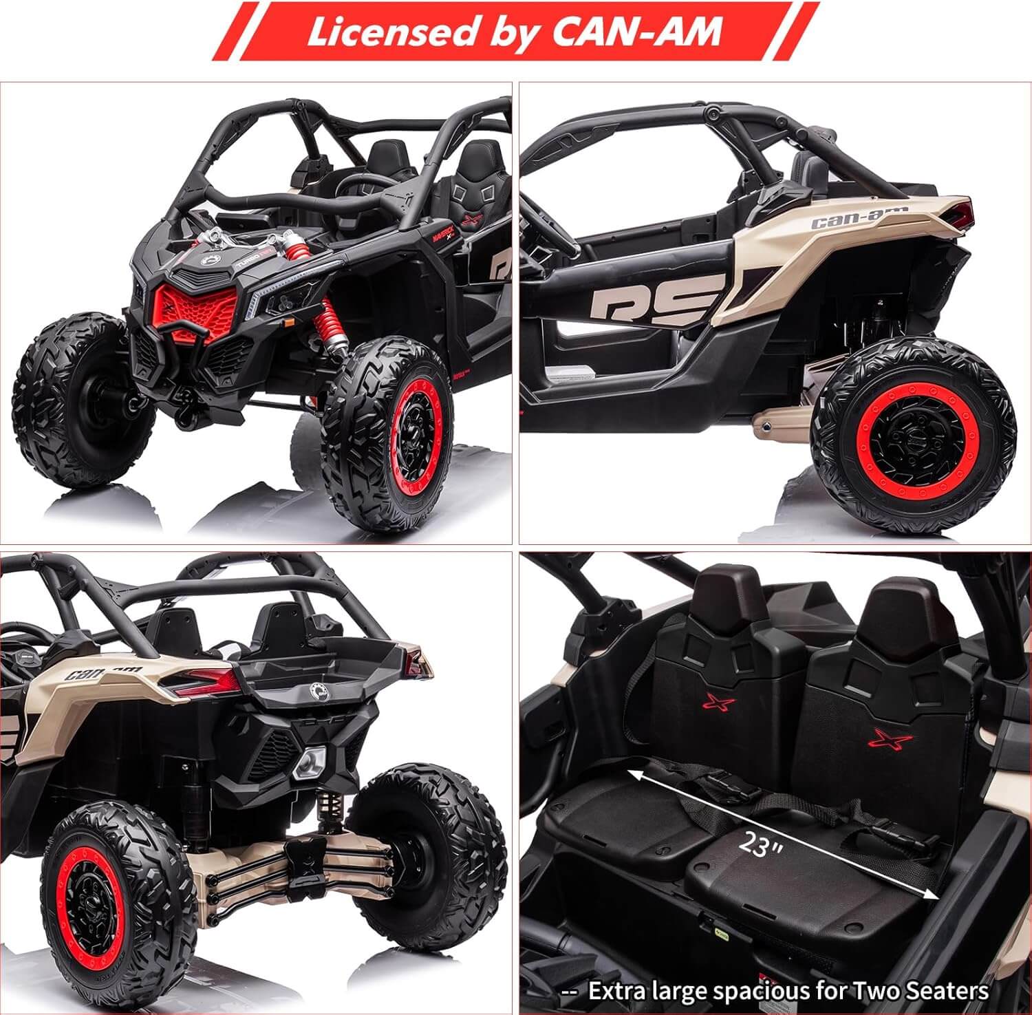 Nasitip CAN-AM Licensed 2 Seater Kids' Ride-On UTV, Remote Control
