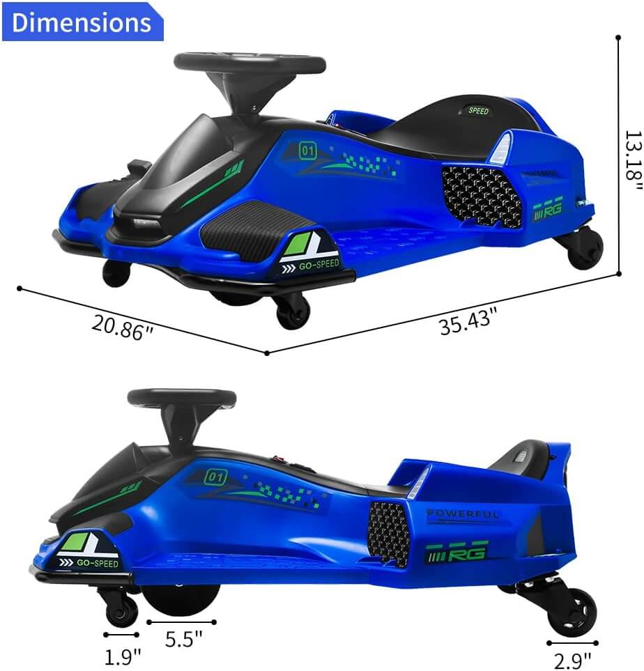Nasitip Ride-On Drift Car Kids' Electric Go-Kart