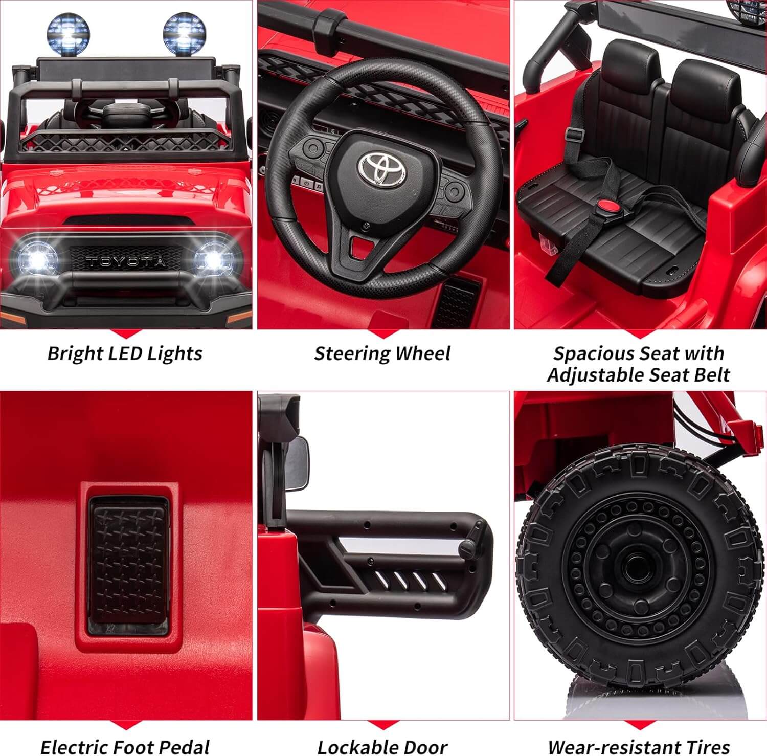 Nasitip Toyota Licensed Suspension Kids' Ride-On Truck, Remote Control