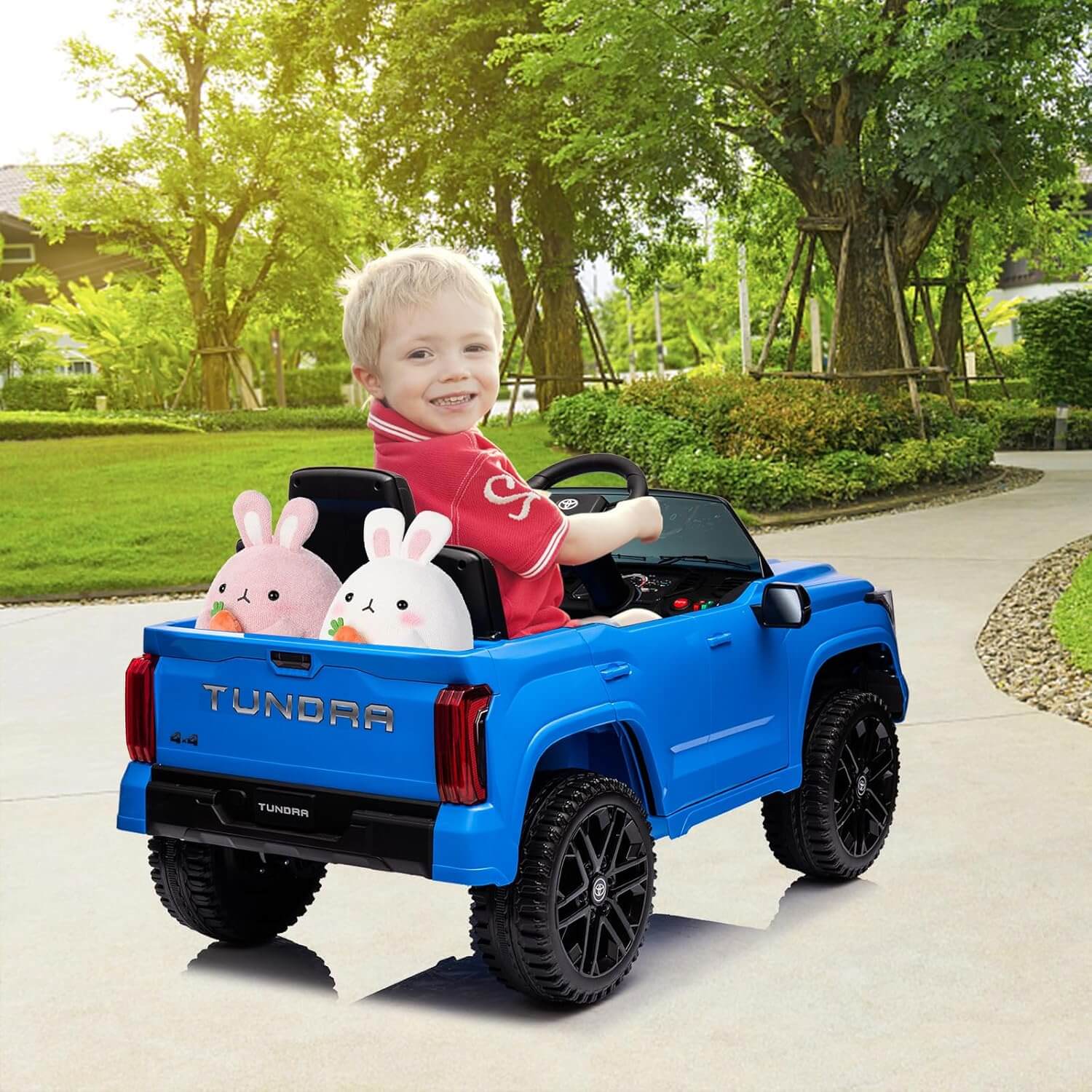 Nasitip Toyota Tundra Licensed Suspension Kids' Ride-On Truck, LED Lights, Remote Control