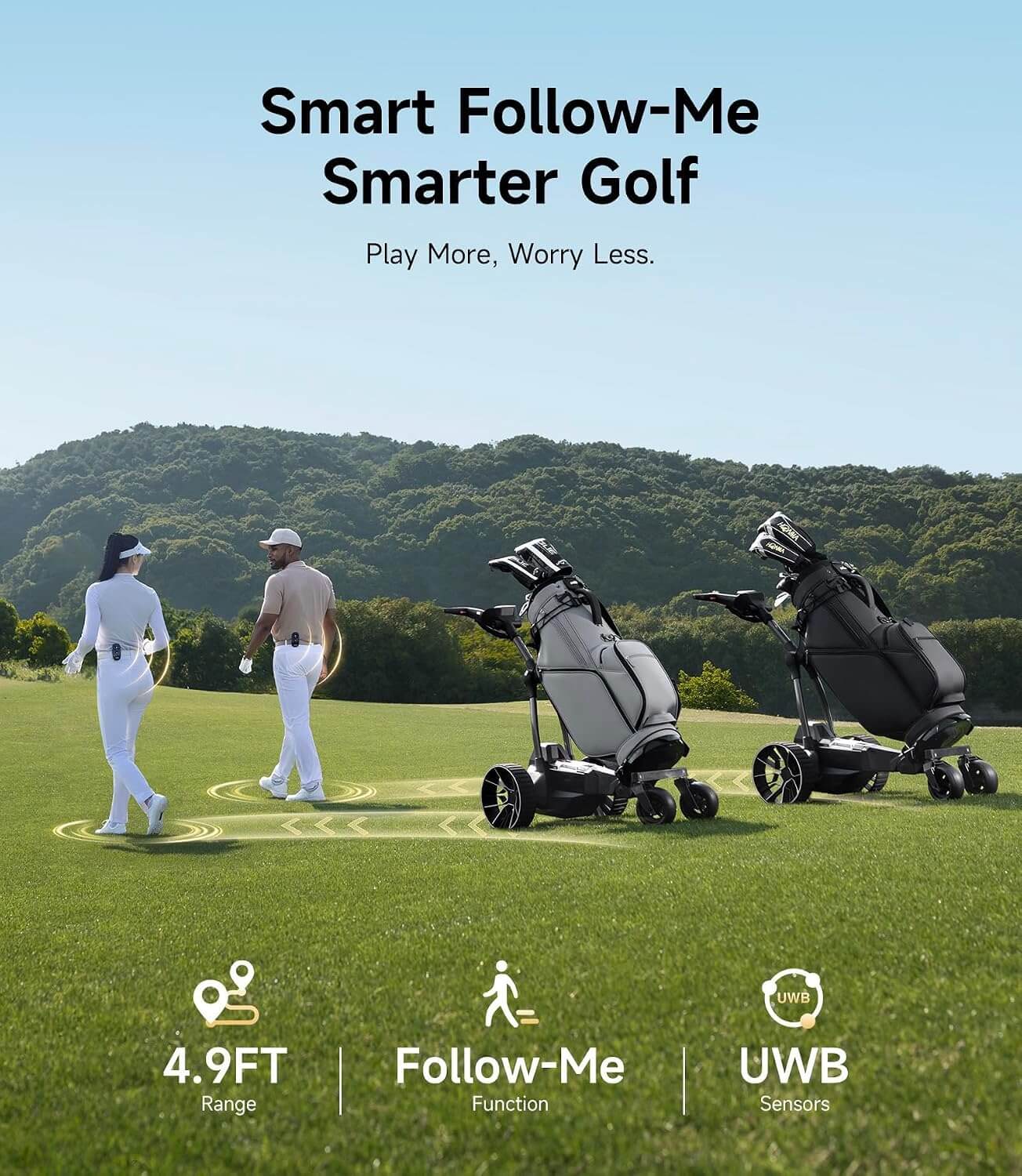 Navee BIRDIE 3X-U Follow Me Electric Golf Cart Scooter