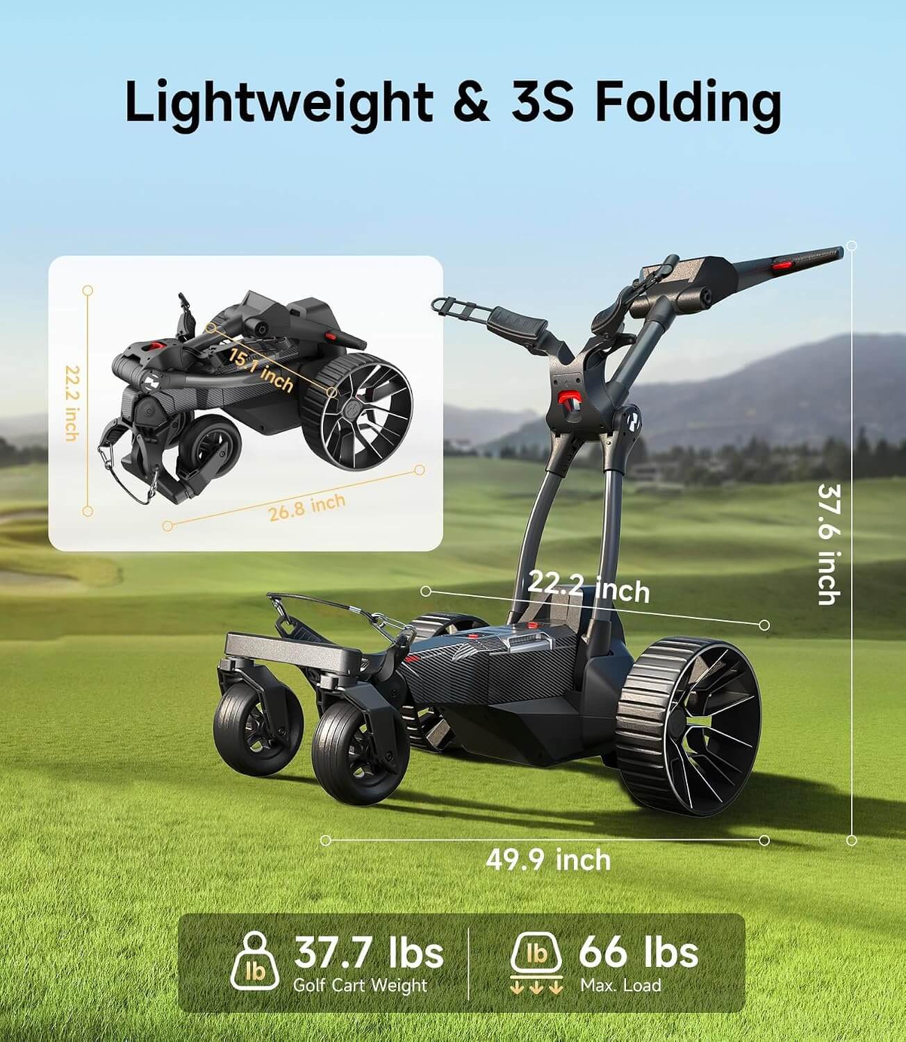 Navee BIRDIE 3X-U Follow Me Electric Golf Cart Scooter