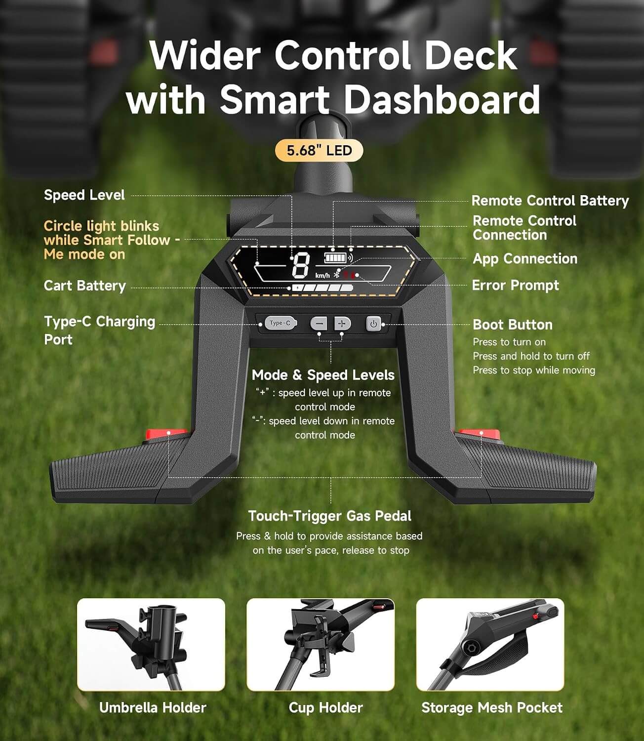 Navee BIRDIE 3X-U Follow Me Electric Golf Cart Scooter