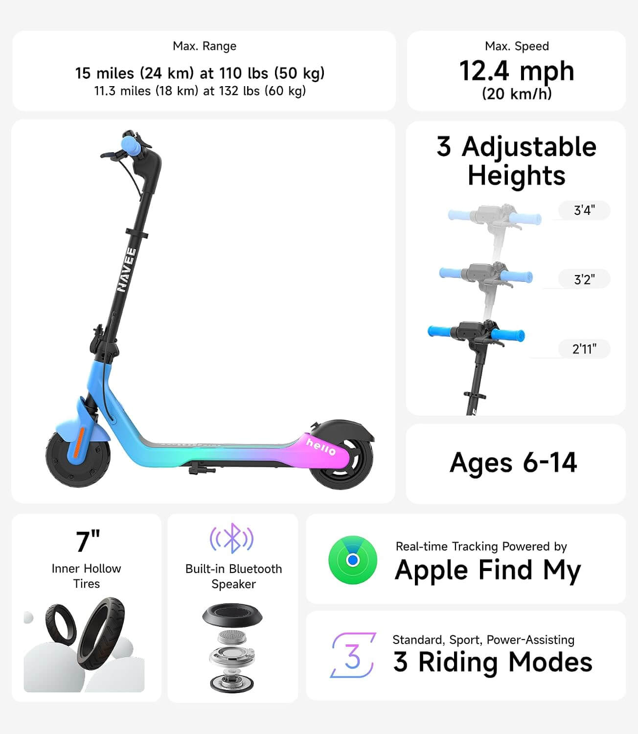 Navee K100 MAX Kids' Electric Scooter