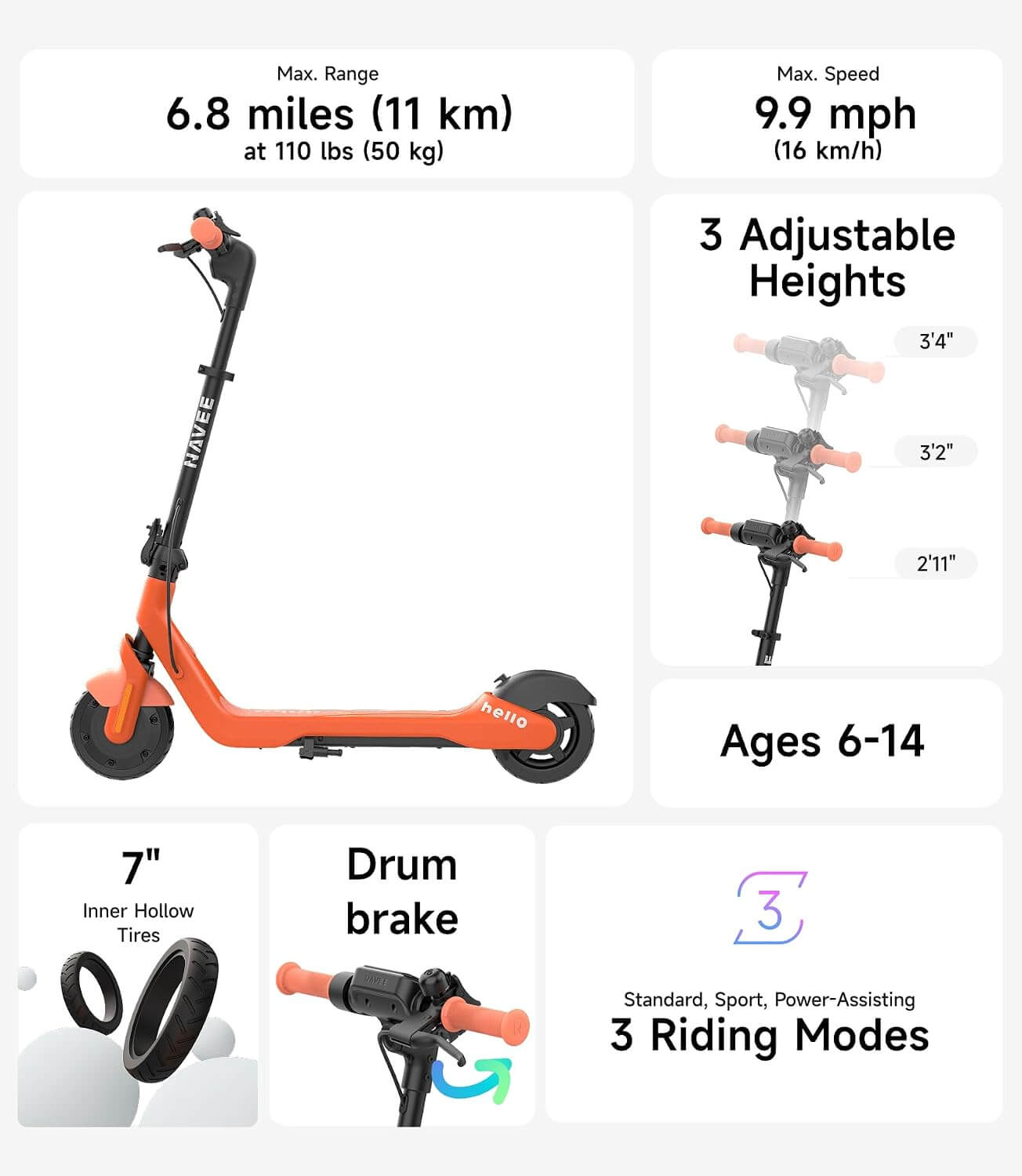 Navee K100 PRO Kids' Electric Scooter