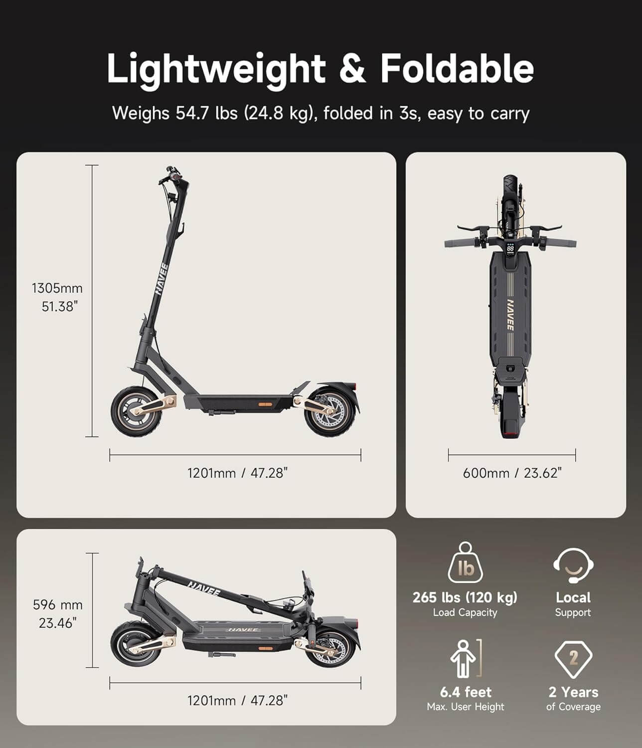 Navee ST3 1000W Folding Electric Scooter
