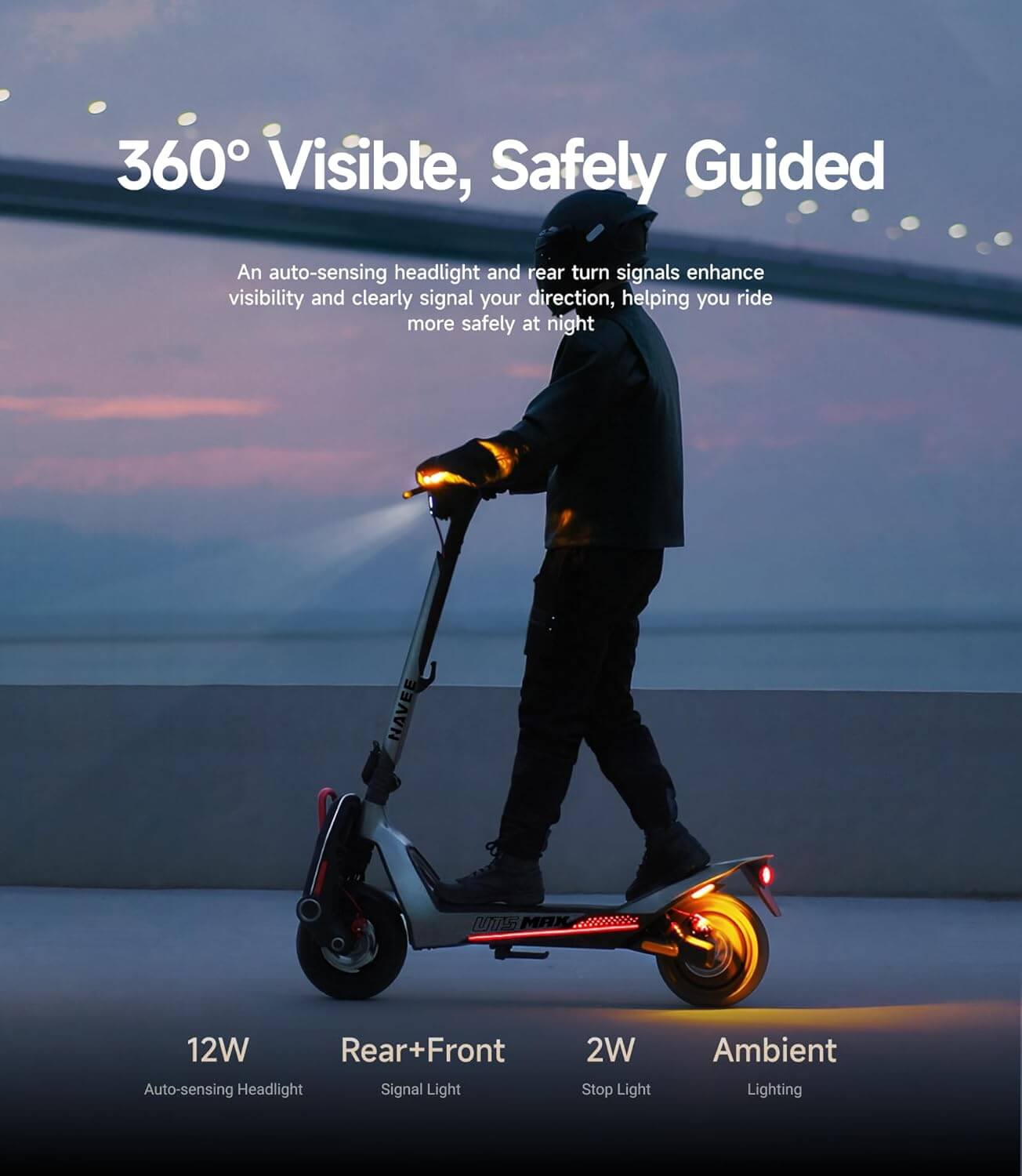 Navee UT5 MAX 2400W Hydraulic Suspension Electric Scooter