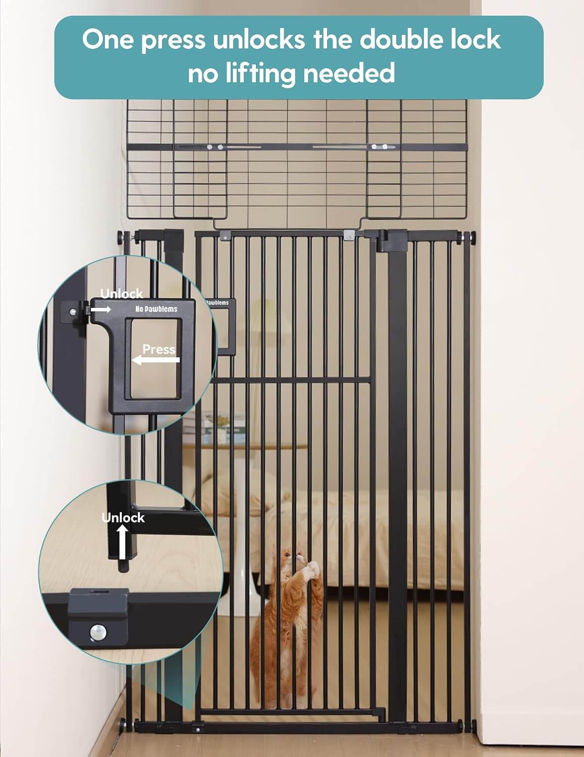 No Pawblems CM02 Extra Tall Pet Gate