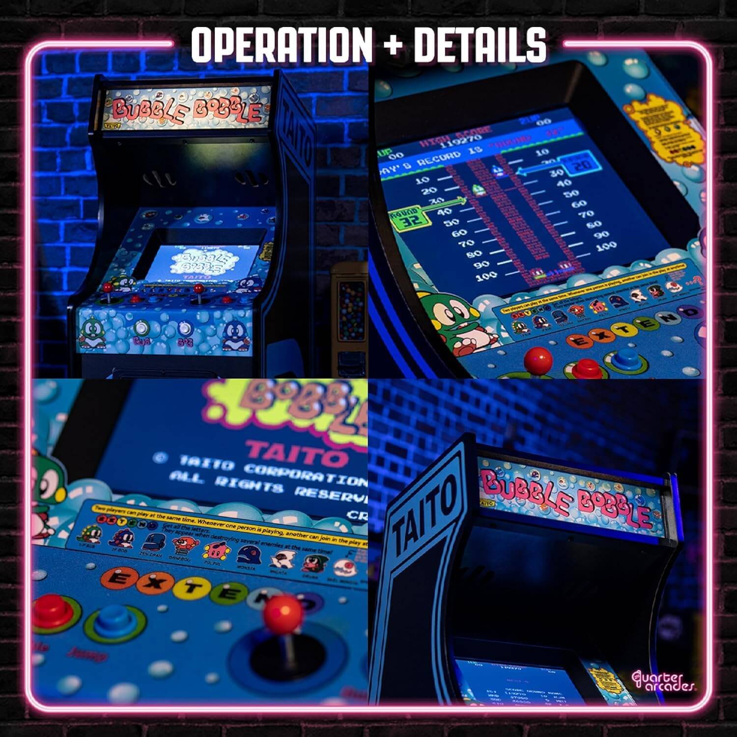 Numskull Quarter 1/4 Scale Authentic Wooden Replica Retro Arcade Video Game