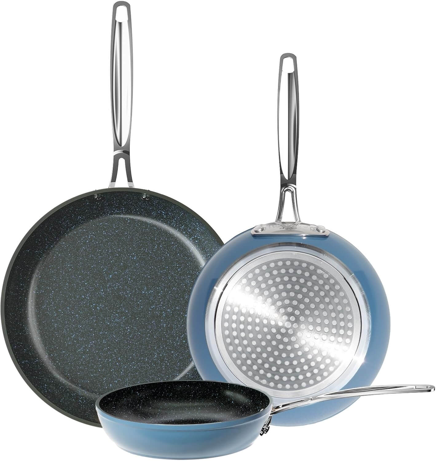 Nuwave 3-Piece 8” 10” 12” Forged Lightweight Frying Pan Cookware Set