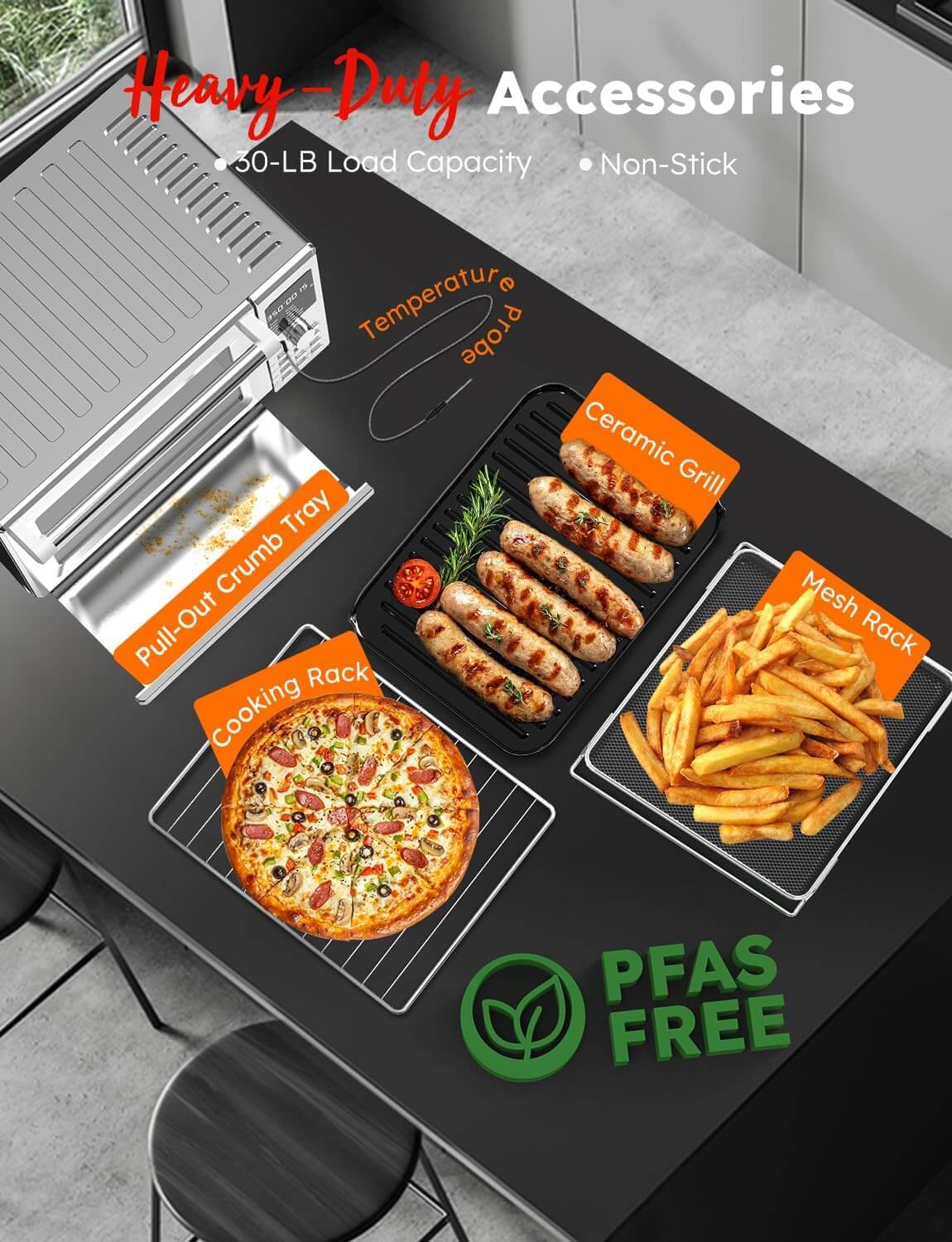 Nuwave BRAVO XL PRO Smart Air Fryer Toaster Oven Grill Combo