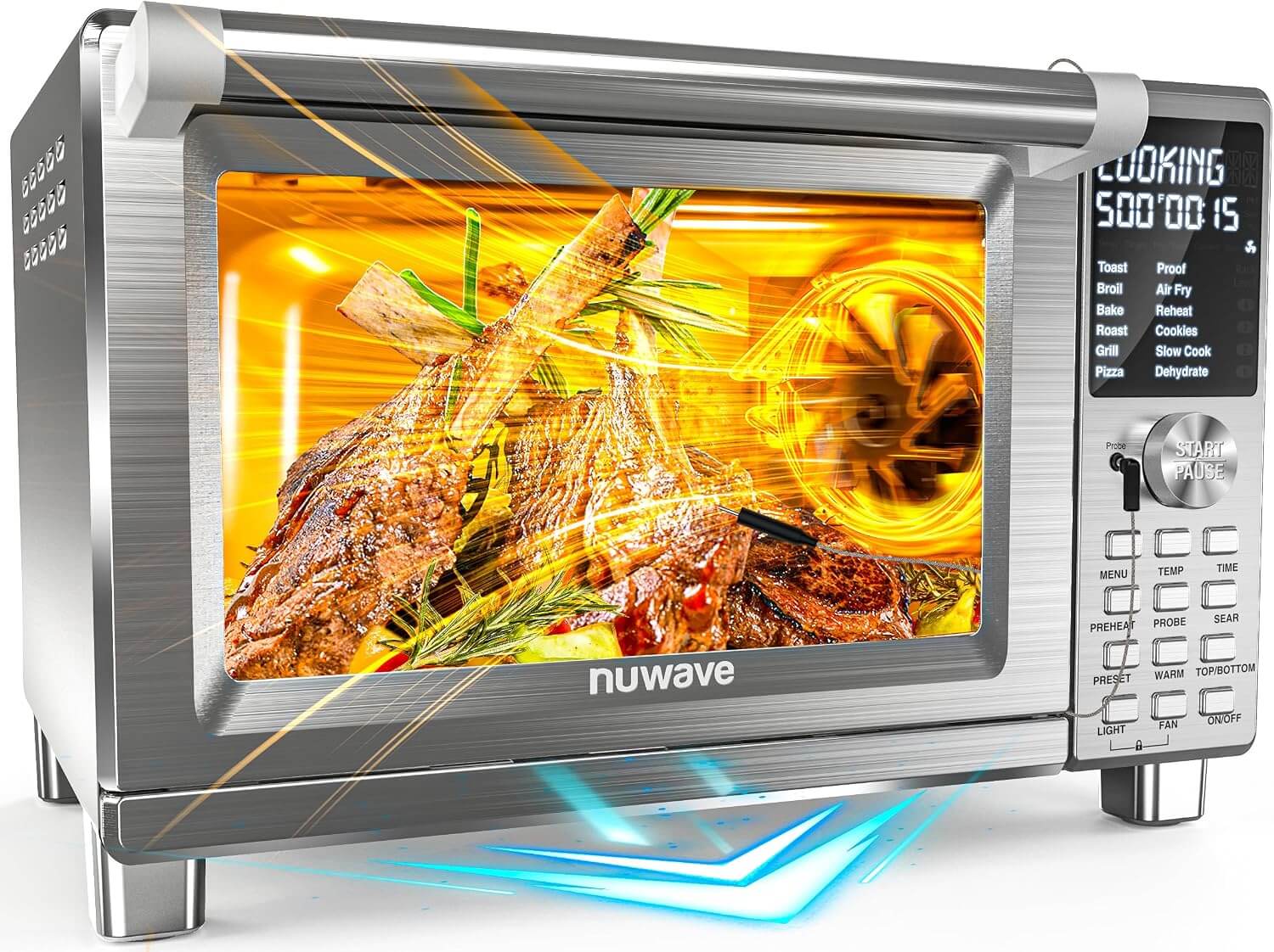 Nuwave BRAVO XL PRO Smart Air Fryer Toaster Oven Grill Combo