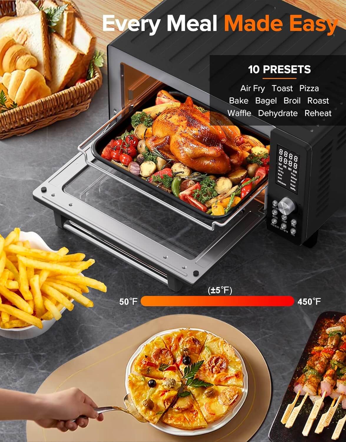 Nuwave Bravo Pro Smart Air Fryer Toaster Oven Combo