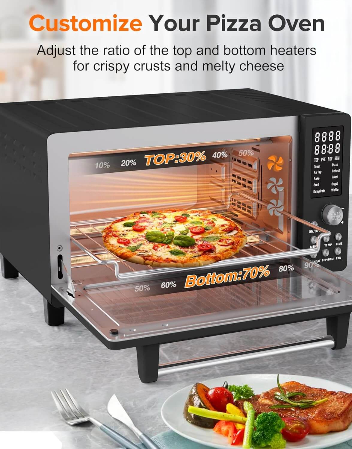Nuwave Bravo Pro Smart Air Fryer Toaster Oven Combo