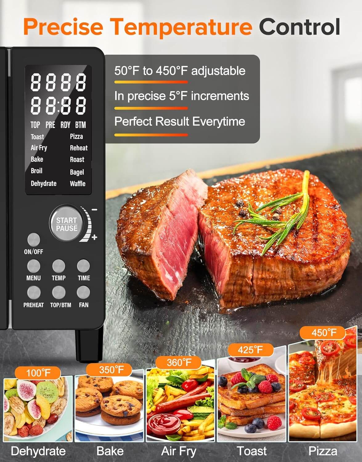 Nuwave Bravo Pro Smart Air Fryer Toaster Oven Combo