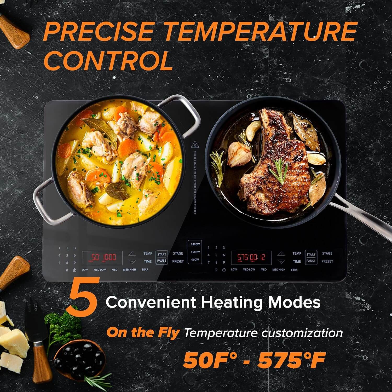 Nuwave DOUBLE PRO Portable Cooktop Induction Countertop Burner