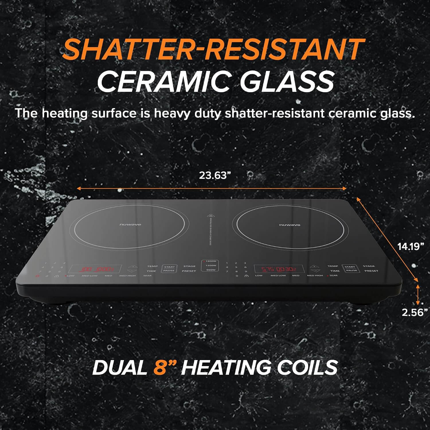 Nuwave DOUBLE PRO Portable Cooktop Induction Countertop Burner