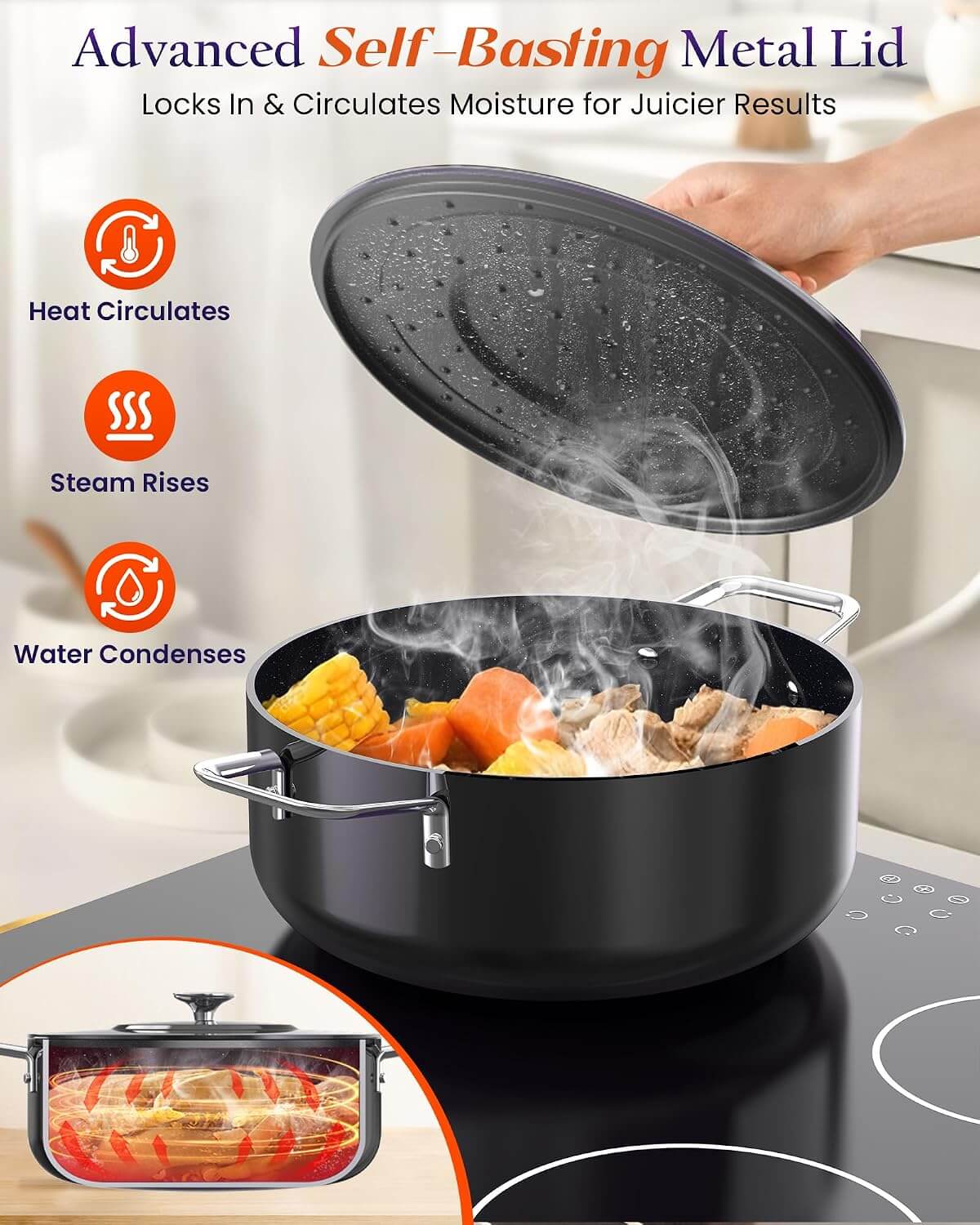 Nuwave Essential Series G11 5-Piece Ceramic Cookware Set