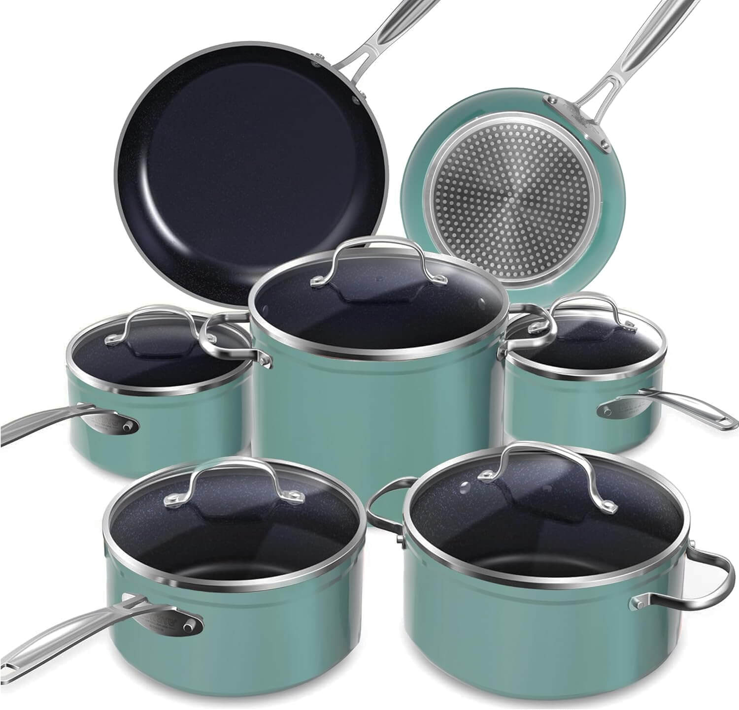 Nuwave Healthy Duralon Ceramic Nonstick 12-Piece Cookware Set