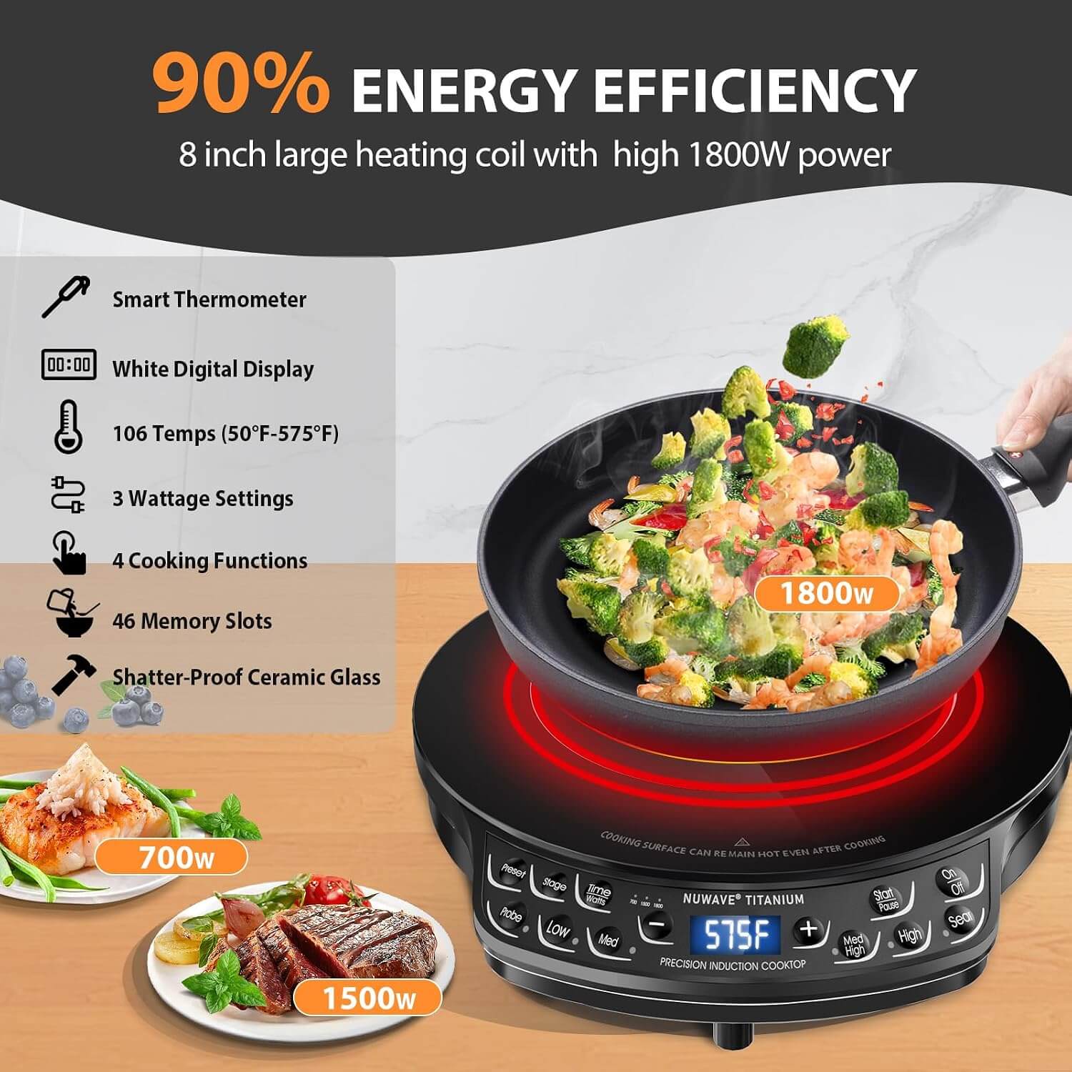 Nuwave INDUCTION TITANIUM Cooktop Hot Plate