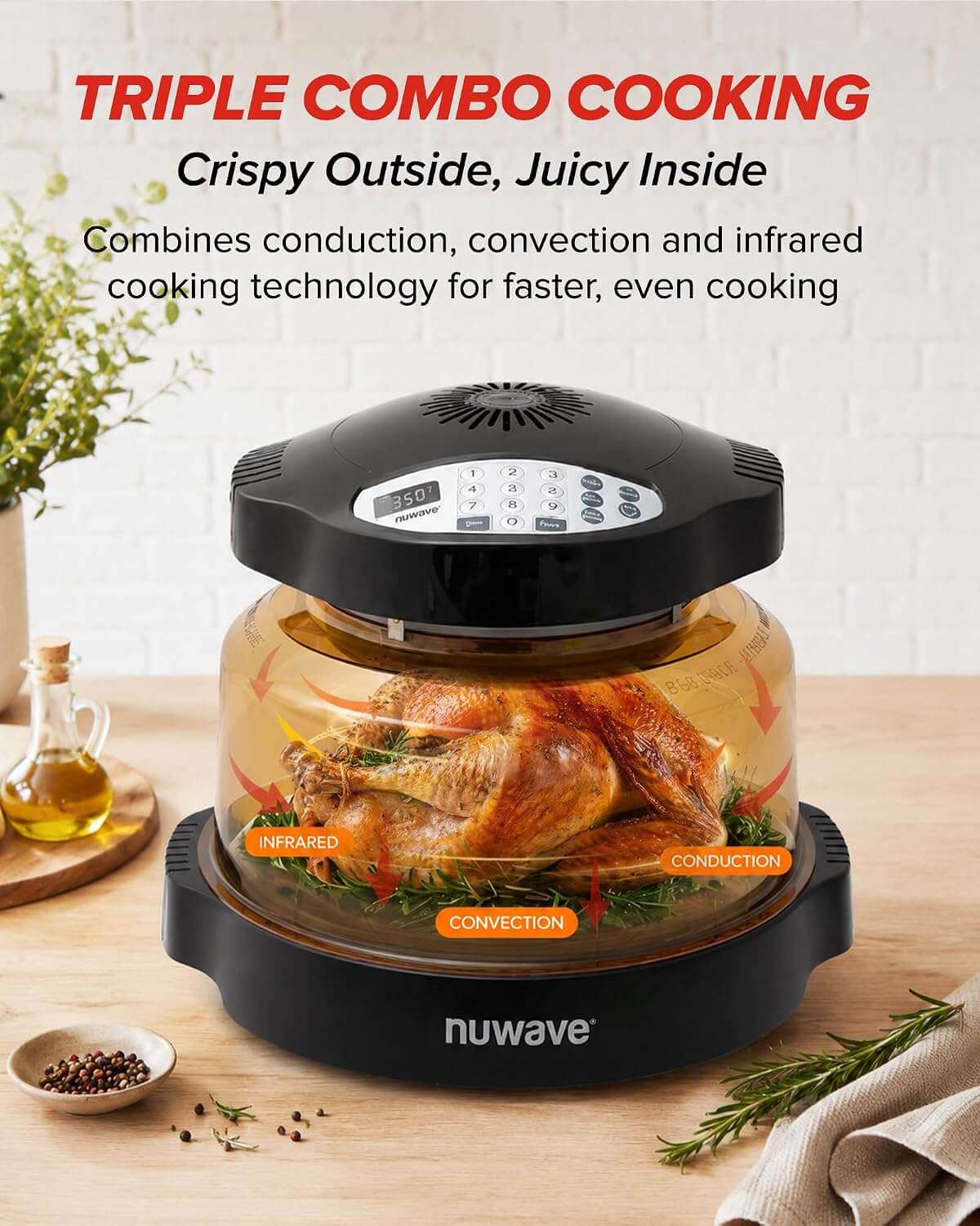 Nuwave PRO PLUS 2 20660V03 Infrared Countertop Air Fryer Oven